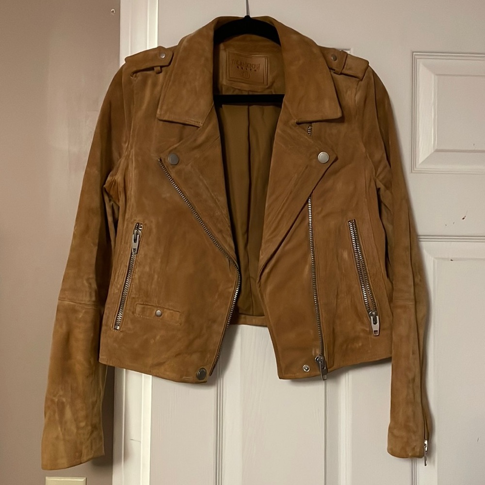 Leather suede jacket